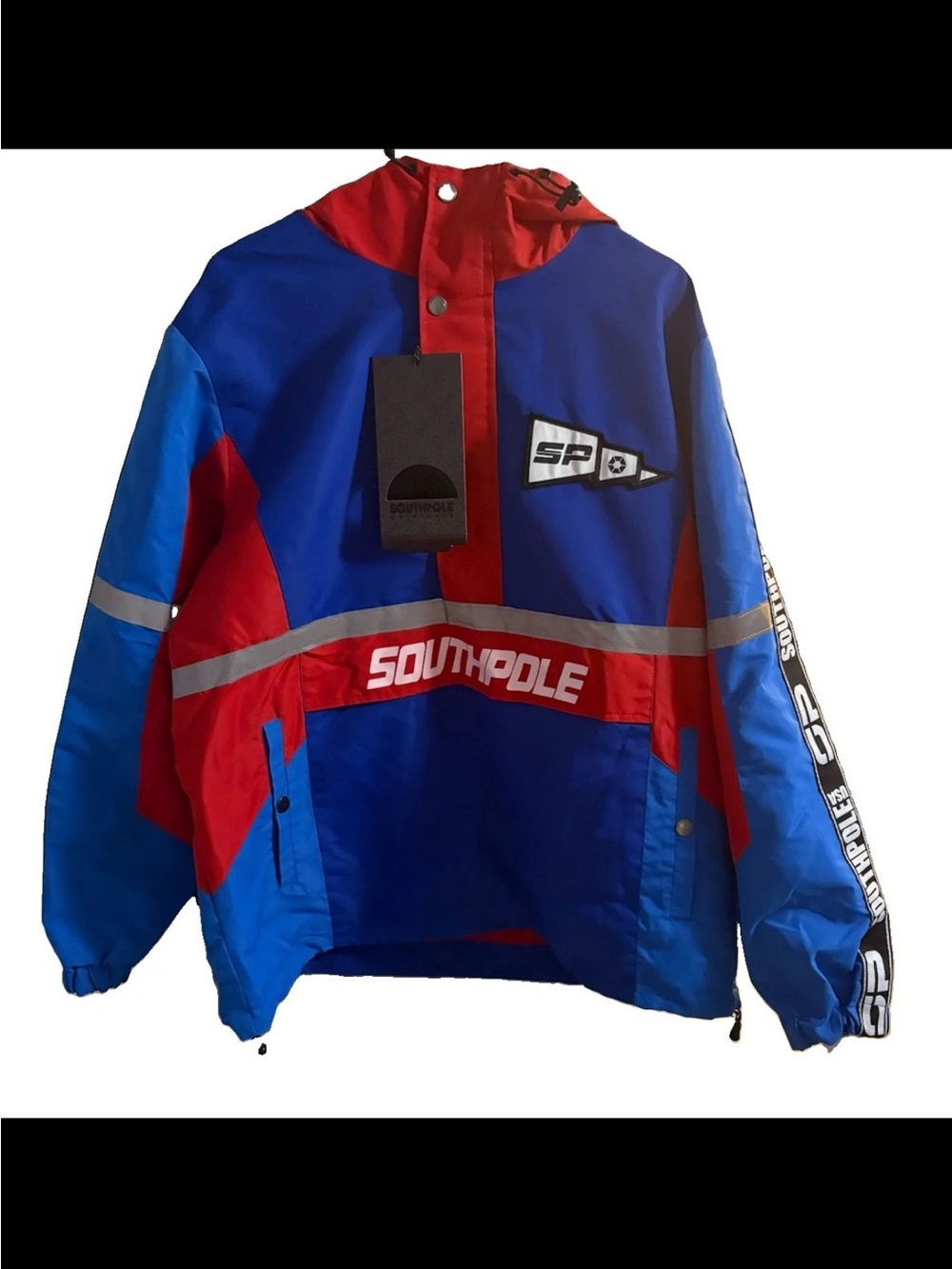 Southpole Anorak Windbreaker 1/4th Zip Men’s Size Large New Colorful